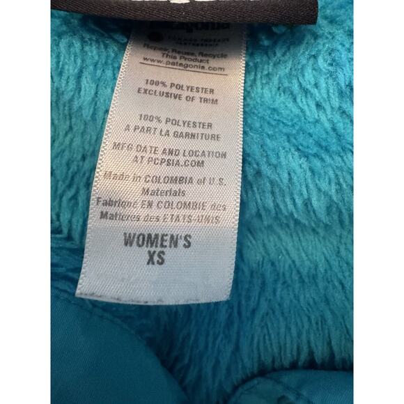 Patagonia Re-Tool Fleece Pullover Sweatshirt Jacket Womens Quarter Snap XS blue - Picture 9 of 9